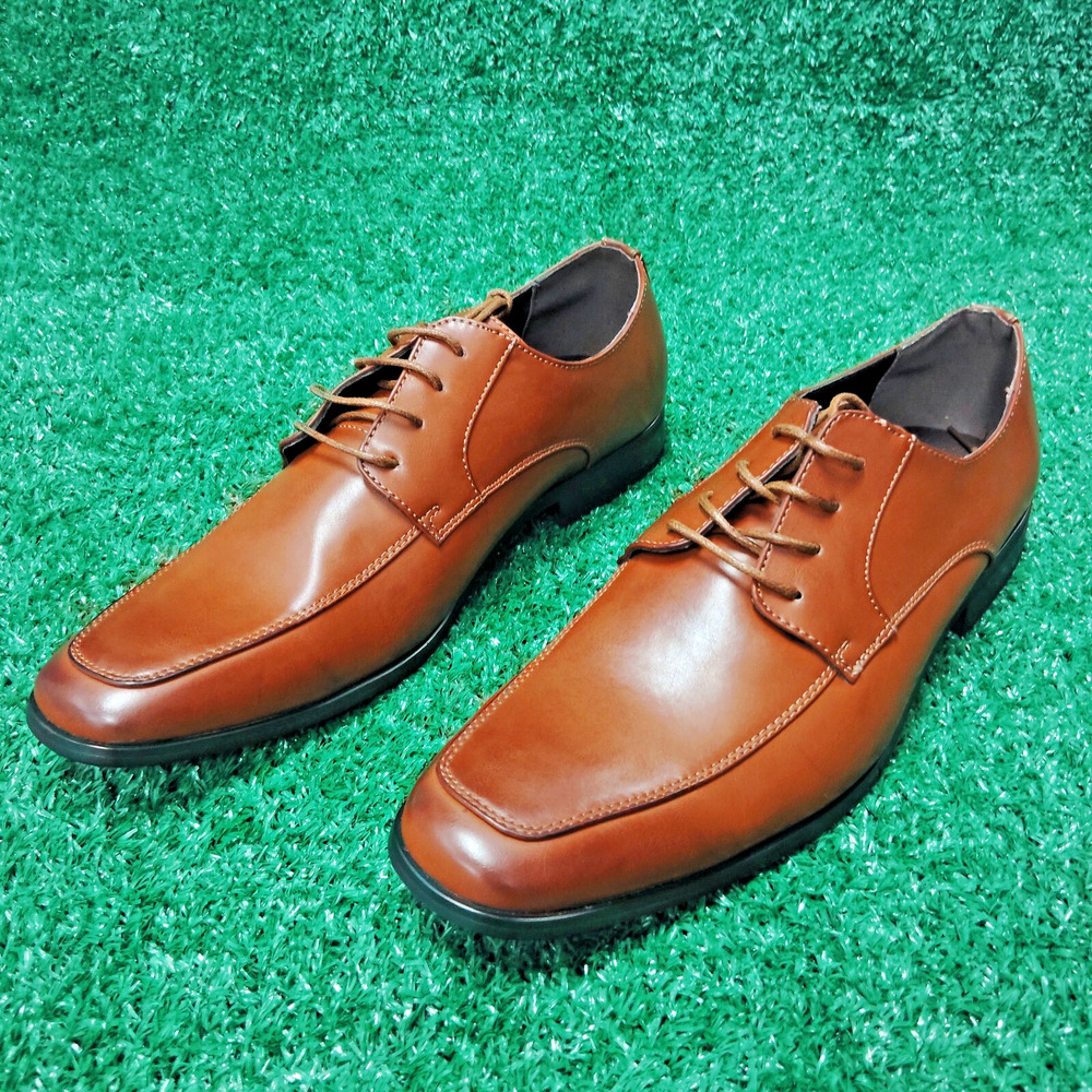 Colgo Oxford Shoes Mens Size 13 Brown Leather Business Formal Square Toe Lace Up